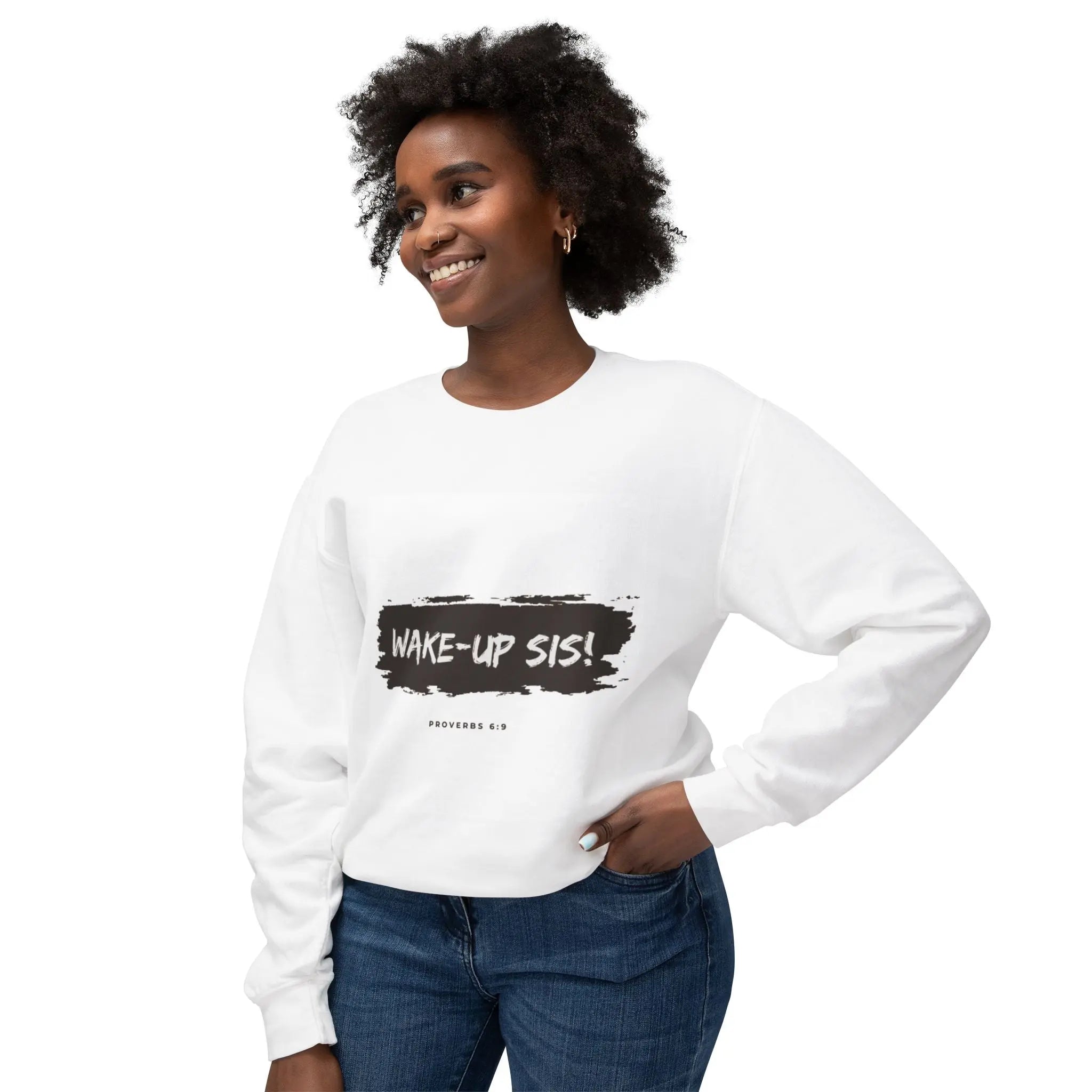 Wake - Up Sis! Lightweight Crewneck Sweatshirt - SHOPDSOG