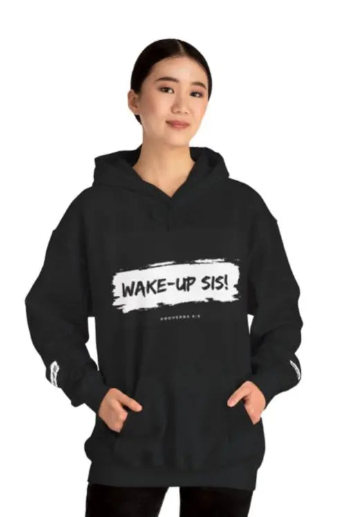 Wake - Up Sis! Trendy Hoodie, Cozy Sweatshirt for Sisters, Gift Idea for Birthdays, Casual Wear, Everyday Comfort - SHOPDSOG